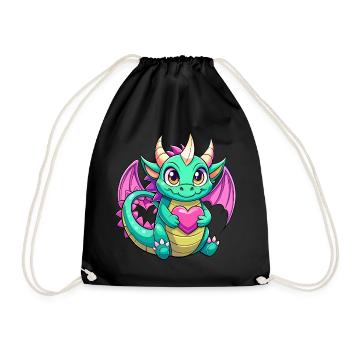 Colorful Dragon - Drawstring Bag - black - Front