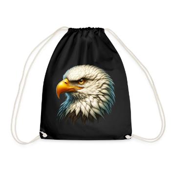 Adler - Turnbeutel - Schwarz - Vorne