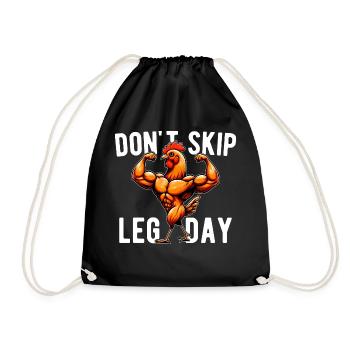 Ne Pas Skip Leg Day Palestra GYM Spiritosa Drôle - Sac de sport léger - noir - Devant