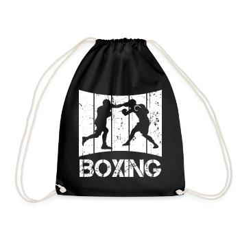 Retro Boxen - Turnbeutel - Schwarz - Vorne