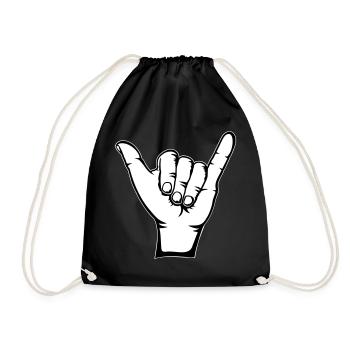 Surfer Icon Hand - Sac de sport léger - noir - Devant