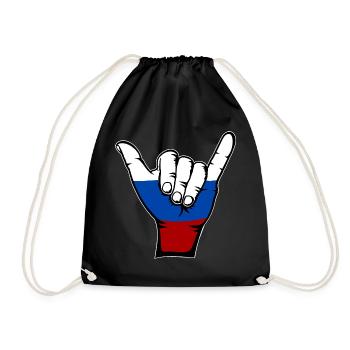 Symbole de surf du drapeau de la Russie - Sac de sport léger - noir - Devant