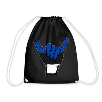 Estonia Flag Surfing Symbol - Drawstring Bag - black - Front