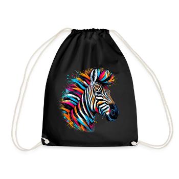 Zèbre - Sac de sport léger - noir - Devant