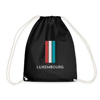 Flag of Luxembourg, Luxembourg pride - Drawstring Bag - black - Front
