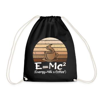 E = MC² Énergie Lait Café Science Équation du café - Sac de sport léger - noir - Devant