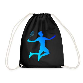 Badminton Players Badminton Women Men Squash - Drawstring Bag - black - Front