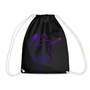 Badminton Women's Squash Badminton Players Badminton - Drawstring Bag - black - Front