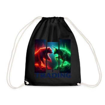 Trading - Drawstring Bag - black - Front