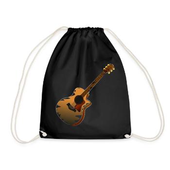 Guitar musician - Drawstring Bag - black - Front