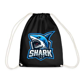 Shark Team - Drawstring Bag - black - Front