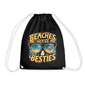 Girls' Vacation – Beaches, Drinks, Girlfriends - Drawstring Bag - black - Front