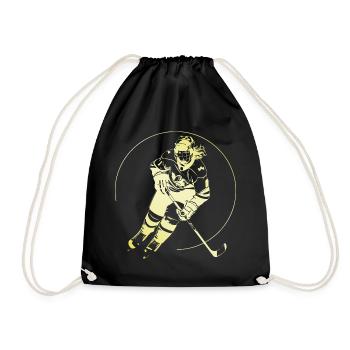 Joueur de hockey - Sac de sport léger - noir - Devant