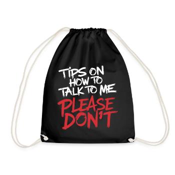 Introverti et sans conversation - Sac de sport léger - noir - Devant