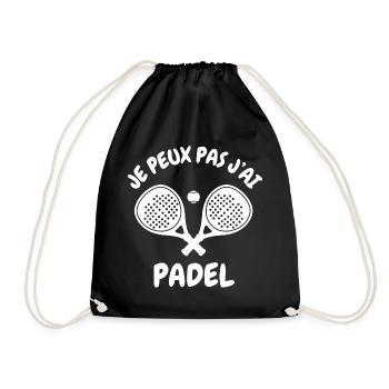 Je peux pas j'ai padel - Sac de sport léger - noir - Devant