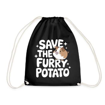 guinea pig - Drawstring Bag - black - Front