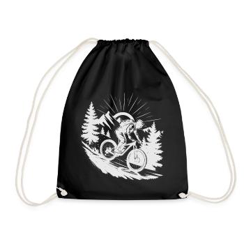 MTB Mountain Bike - Drawstring Bag - black - Front