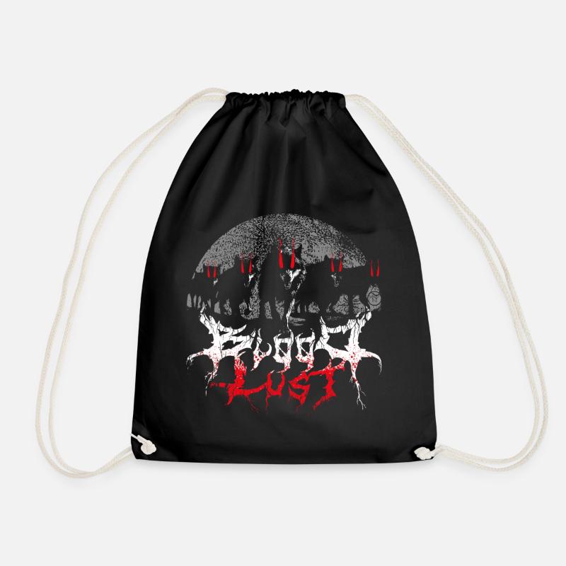 Bloodlust Wolf Pack - Drawstring Bag - black