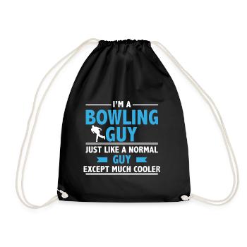 I am A Bowling Guy - Drawstring Bag - black - Front