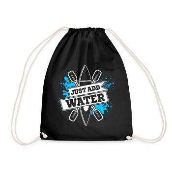 Just Add Water Kayaking - Drawstring Bag - black - Front