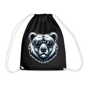 Bear with Sunglasses Urban Vector - Sac de sport léger - noir - Devant