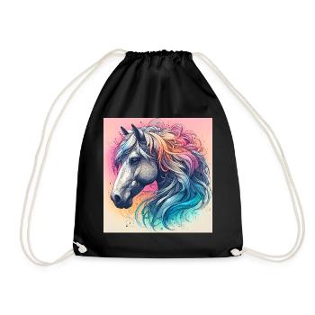 cheval - Sac de sport léger - noir - Devant
