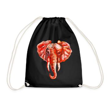 Éléphant - Sac de sport léger - noir - Devant