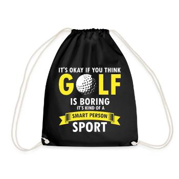 In My Head I'm Playing Golf Funny Retro Joke - Turnbeutel - Schwarz - Vorne