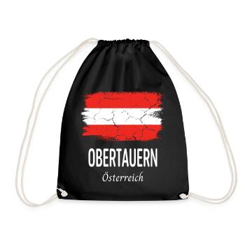 Obertauern - Turnbeutel - Schwarz - Vorne