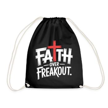La foi sur la panique La foi en Jésus - Sac de sport léger - noir - Devant