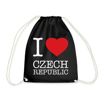 I love Czech Republic Tschechien - Drawstring Bag - black - Front