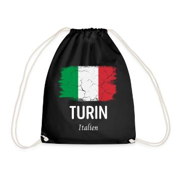 Turin - Turnbeutel - Schwarz - Vorne