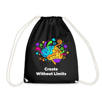 Creative brain art without limits - Drawstring Bag - black - Front