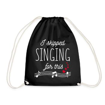 Pour cela, j’ai renoncé au chant ! - Sac de sport léger - noir - Devant