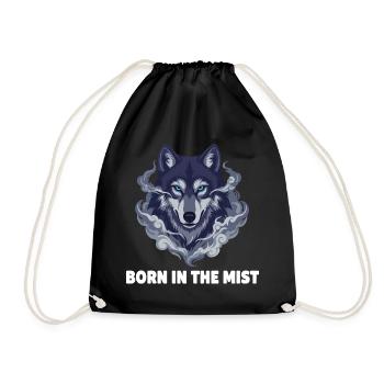Nebelwolf : Wolfkopf dans la brume - Sac de sport léger - noir - Devant