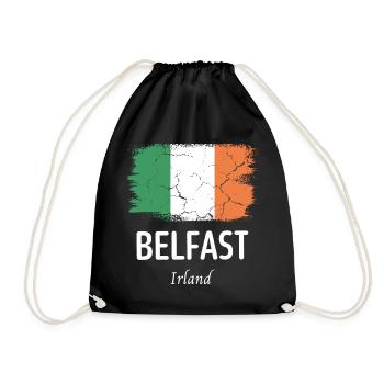 Belfast - Drawstring Bag - black - Front