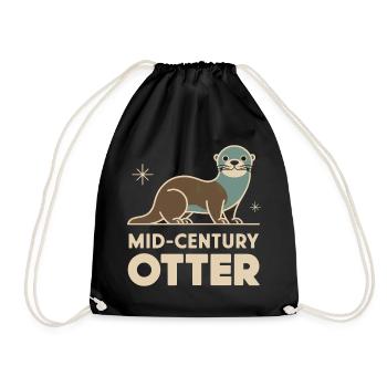 Mid-Century Otter - Turnbeutel - Schwarz - Vorne