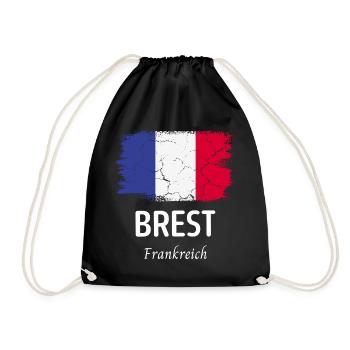 Brest - Turnbeutel - Schwarz - Vorne