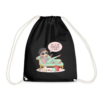 Je Suis Capricieuse Et Alors - Sac de sport léger - noir - Devant