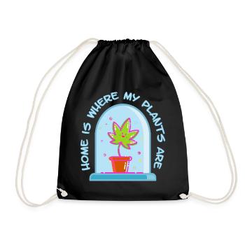 Chez moi, c’est là où se trouvent mes plantes - Sac de sport léger - noir - Devant