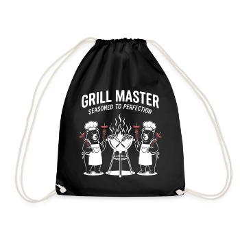 Grill Master Bear Chef Duo - Drawstring Bag - black - Front