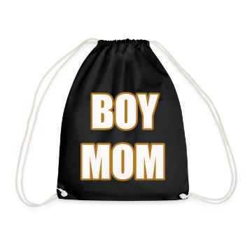 Boy Mom Proud Mother of Sons Statement Shirt - Turnbeutel - Schwarz - Vorne