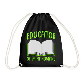 Éducatrice de petits humains Enseignante des enfants drôles - Sac de sport léger - noir - Devant