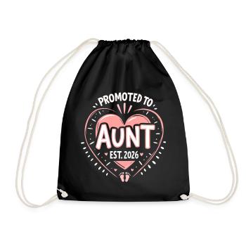 Tante 2026 Tante 2026 Befördert zu Tante 2026 - Turnbeutel - Schwarz - Vorne