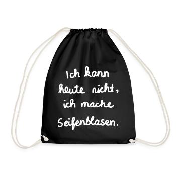 Je ne peux pas aujourd’hui, je fais des bulles de savon - Sac de sport léger - noir - Devant