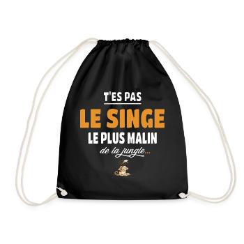 T’es pas le singe le plus malin de la jungle drole - Sac de sport léger - noir - Devant