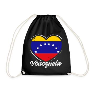 Venezuela Flagge Stolz & Heimat Venezuela - Turnbeutel - Schwarz - Vorne