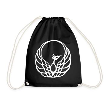 White Phoenix - Drawstring Bag - black - Front