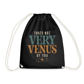 Venus sign Venus astrology - Drawstring Bag - black - Front
