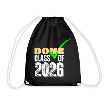 Coche de fin d’études de la promotion 2026 terminée - Sac de sport léger - noir - Devant